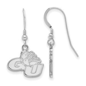 Sterling Silver Gonzaga University Small Dangle Earrings